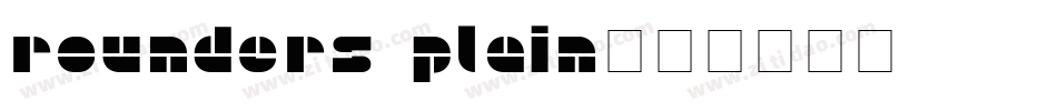 Rounders Plain字体转换
